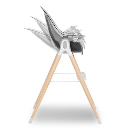 Lionelo - Dziecięce krzesełko do karmienia MAYA White buk