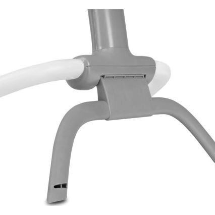 Lionelo - Dziecięcy wibrujący bujaczek z melodią PASCAL 2xAA szary/turkusowy