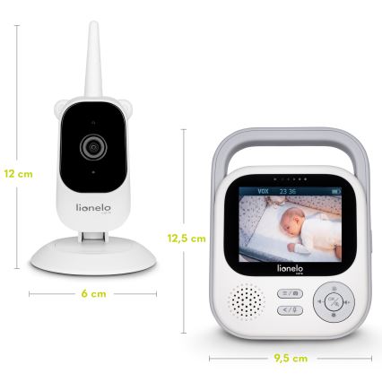 Lionelo - Elektroniczna niania z monitorem BABYLINE 3.2 5V 2600 mAh