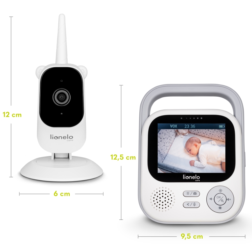 Lionelo - Elektroniczna niania z monitorem BABYLINE 3.2 5V 2600 mAh