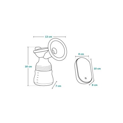 Lionelo - Elektryczny akumulatorowy laktator do odciągania mleka FIDI GO 5V 1200 mAh 150ml