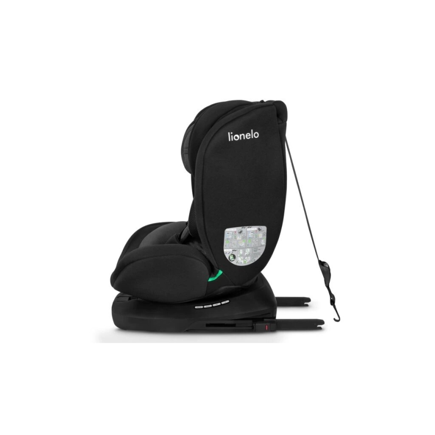 Lionelo - Fotelik samochodowy BASTIAAN i-Size 40-150 cm czarny/szary