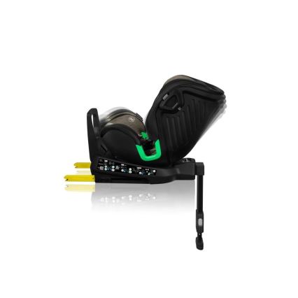 Lionelo - Fotelik samochodowy z bazą obrotową HARMONY i-Size 40-150 cm czarny/oliwkowy