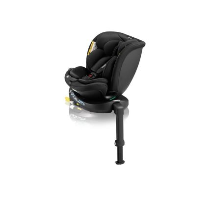 Lionelo - Fotelik samochodowy z bazą obrotową NAVY i-Size 40-150 cm czarny