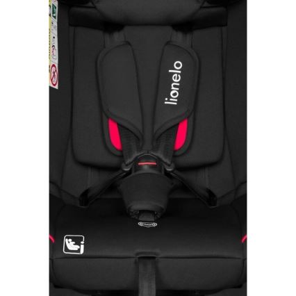 Lionelo - Fotelik samochodowy AART i-Size 40-150 cm czarny/czerwowy