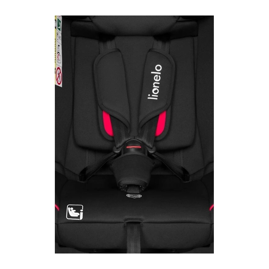 Lionelo - Fotelik samochodowy AART i-Size 40-150 cm czarny/czerwowy