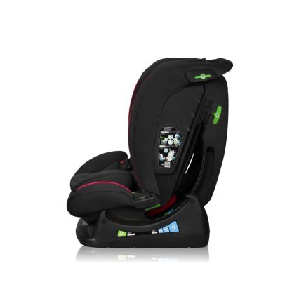 Lionelo - Fotelik samochodowy AART i-Size 40-150 cm czarny/czerwowy