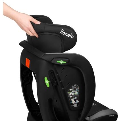 Lionelo - Fotelik samochodowy AART i-Size 40-150 cm czarny/szary