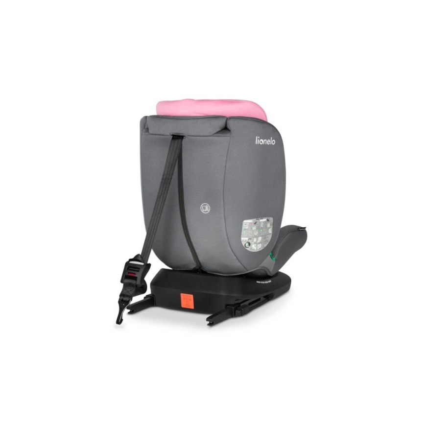 Lionelo - Fotelik samochodowy BASTIAAN i-Size 40-150 cm szary/różowy
