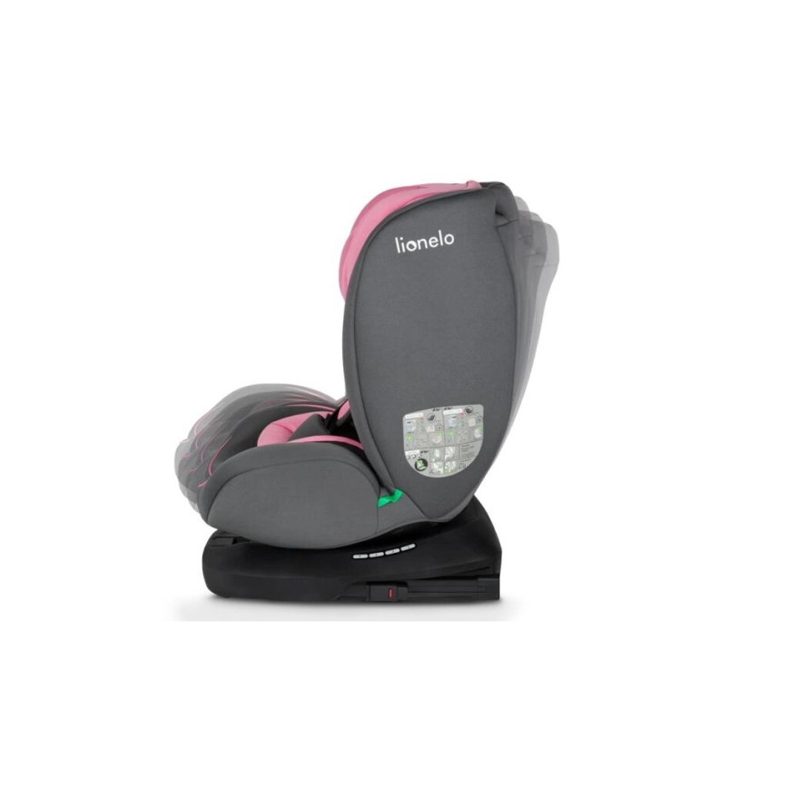 Lionelo - Fotelik samochodowy BASTIAAN i-Size 40-150 cm szary/różowy