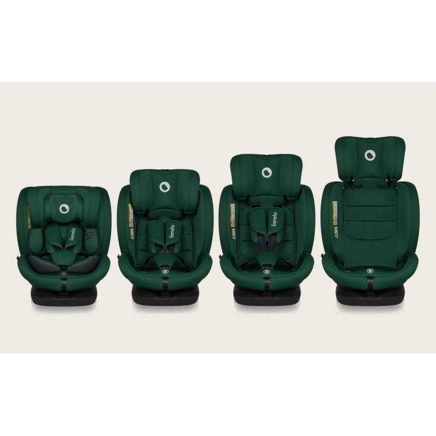 Lionelo - Fotelik samochodowy BASTIAAN i-Size 40-150 cm z obrotową bazą Green Forest