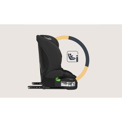 Lionelo - Fotelik samochodowy BILLY i-Size 76-150 cm Czarny Carbon