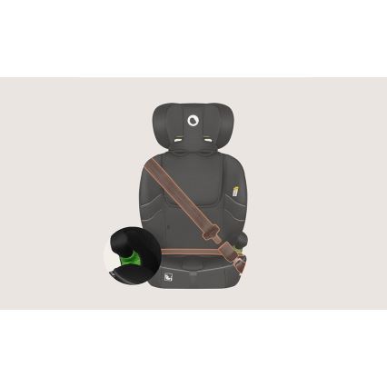 Lionelo - Fotelik samochodowy BILLY i-Size 76-150 cm Czarny Carbon