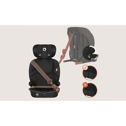 Lionelo - Fotelik samochodowy BILLY i-Size 76-150 cm Czarny Carbon