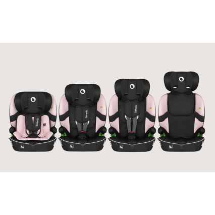 Lionelo - Fotelik samochodowy BILLY i-Size 76-150 cm Pink Baby