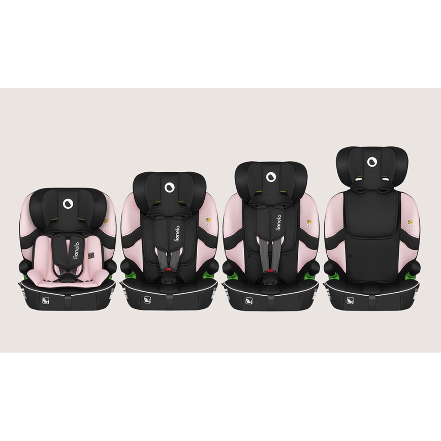 Lionelo - Fotelik samochodowy BILLY i-Size 76-150 cm Pink Baby