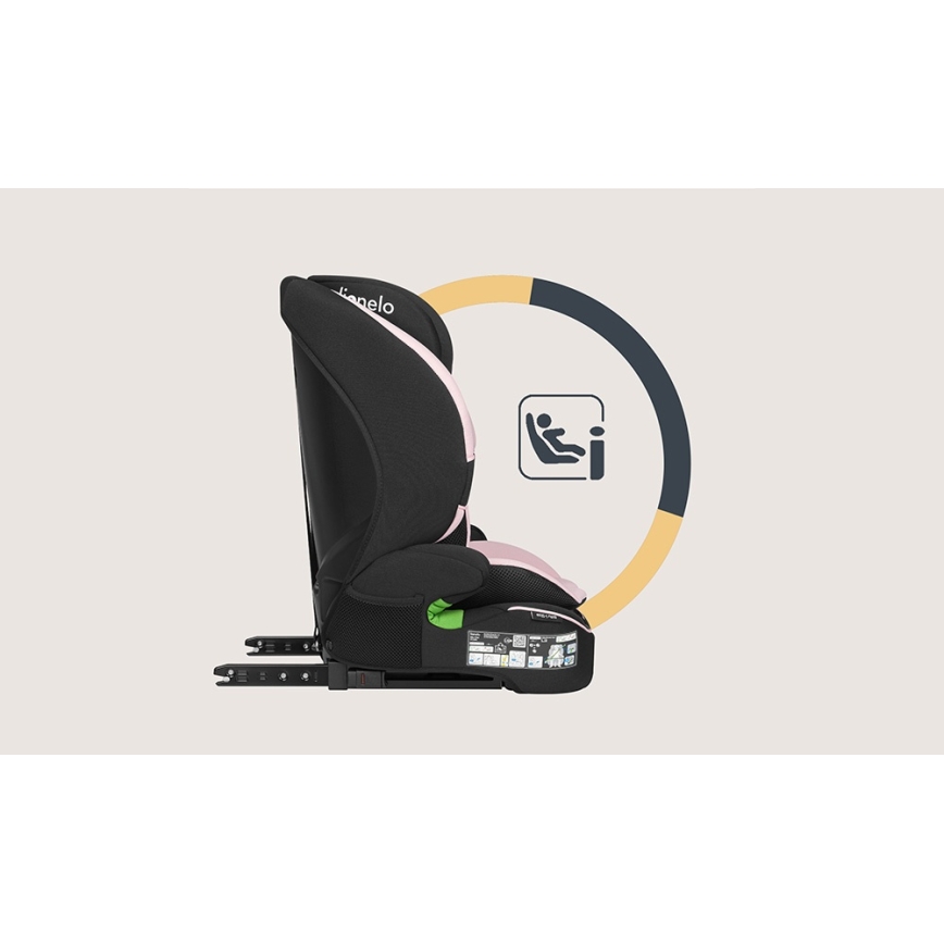 Lionelo - Fotelik samochodowy BILLY i-Size 76-150 cm Pink Baby