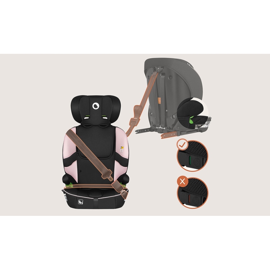 Lionelo - Fotelik samochodowy BILLY i-Size 76-150 cm Pink Baby