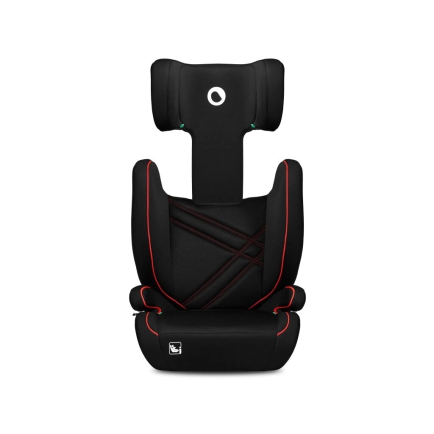 Lionelo - Fotelik samochodowy HUGO i-Size 100-150 cm czarny/czerwony