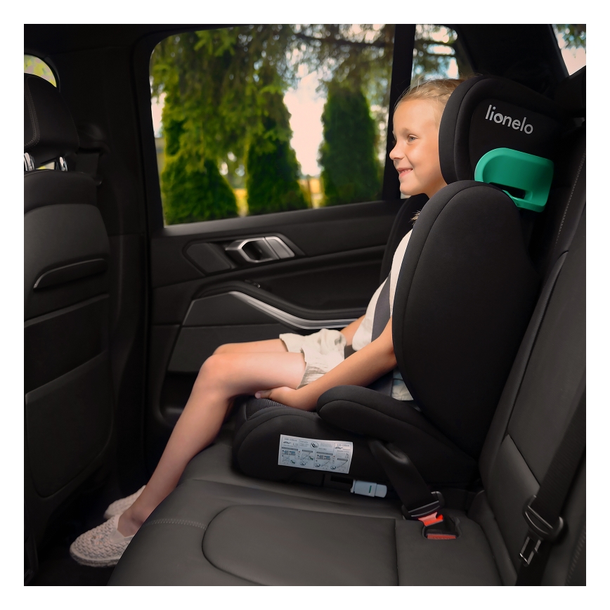 Lionelo - Fotelik samochodowy HUGO i-Size 100-150 cm czarny
