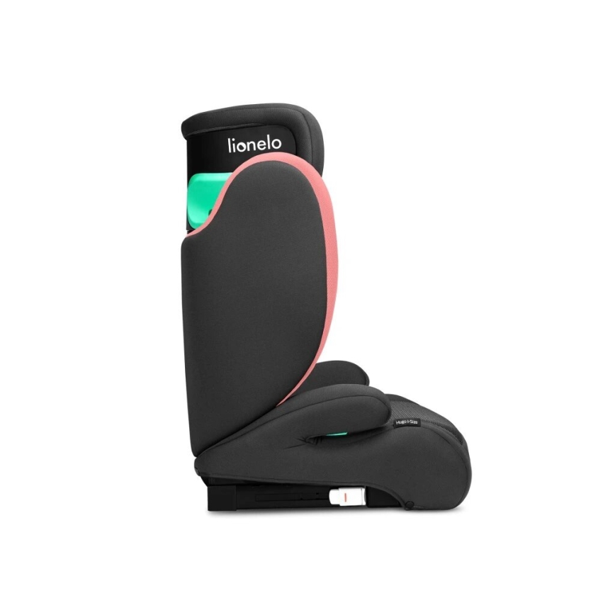 Lionelo - Fotelik samochodowy HUGO i-Size 100-150 cm czarny/różowy