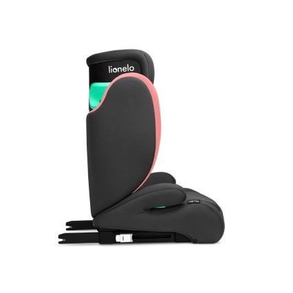 Lionelo - Fotelik samochodowy HUGO i-Size 100-150 cm czarny/różowy