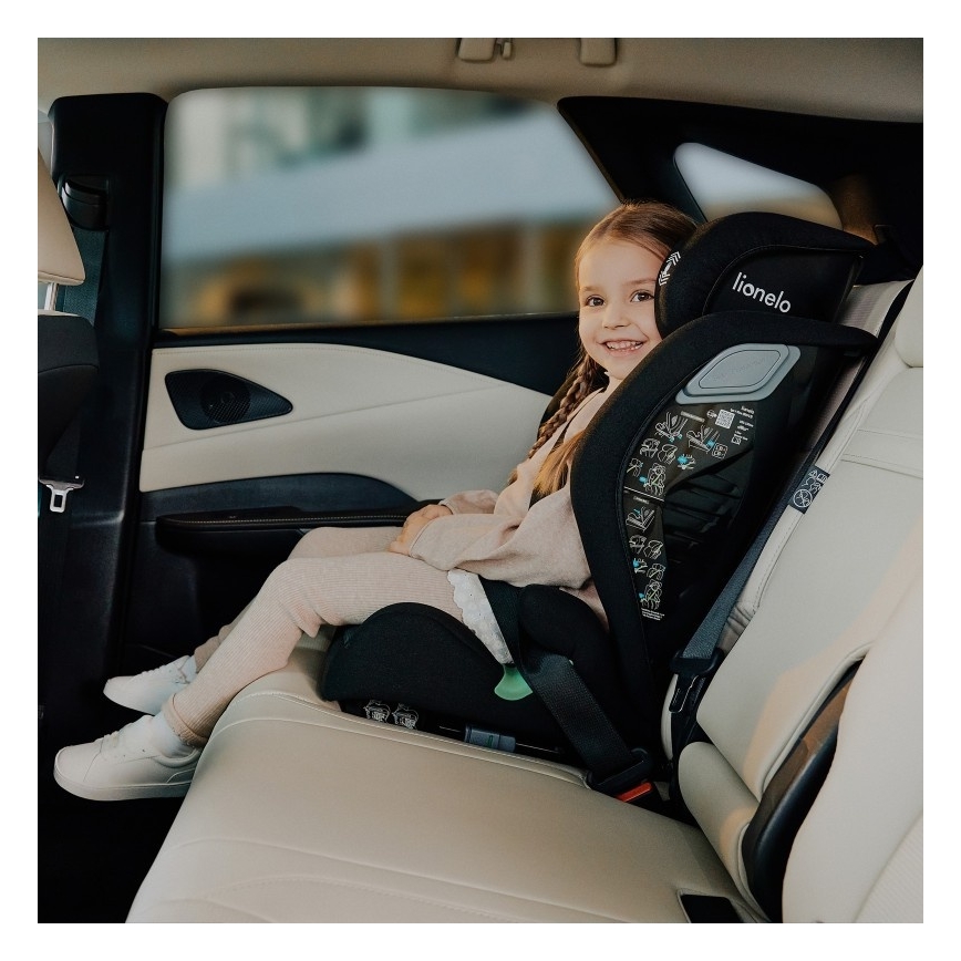 Lionelo - Fotelik samochodowy IGO i-Size 100-150 cm Czarny Carbon
