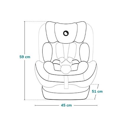Lionelo - Fotelik samochodowy IZZY i-Size 40-150 cm Czarny Karbon