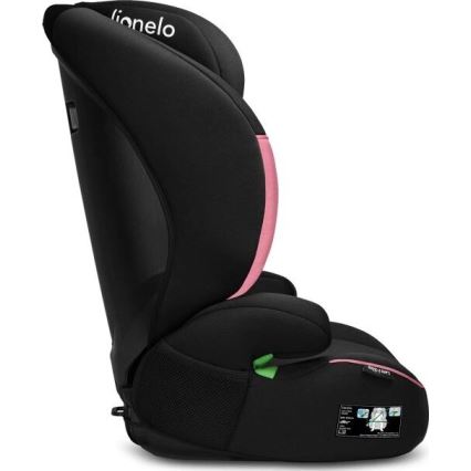 Lionelo - Fotelik samochodowy LARS i-Size 100-150 cm czarny/różowy