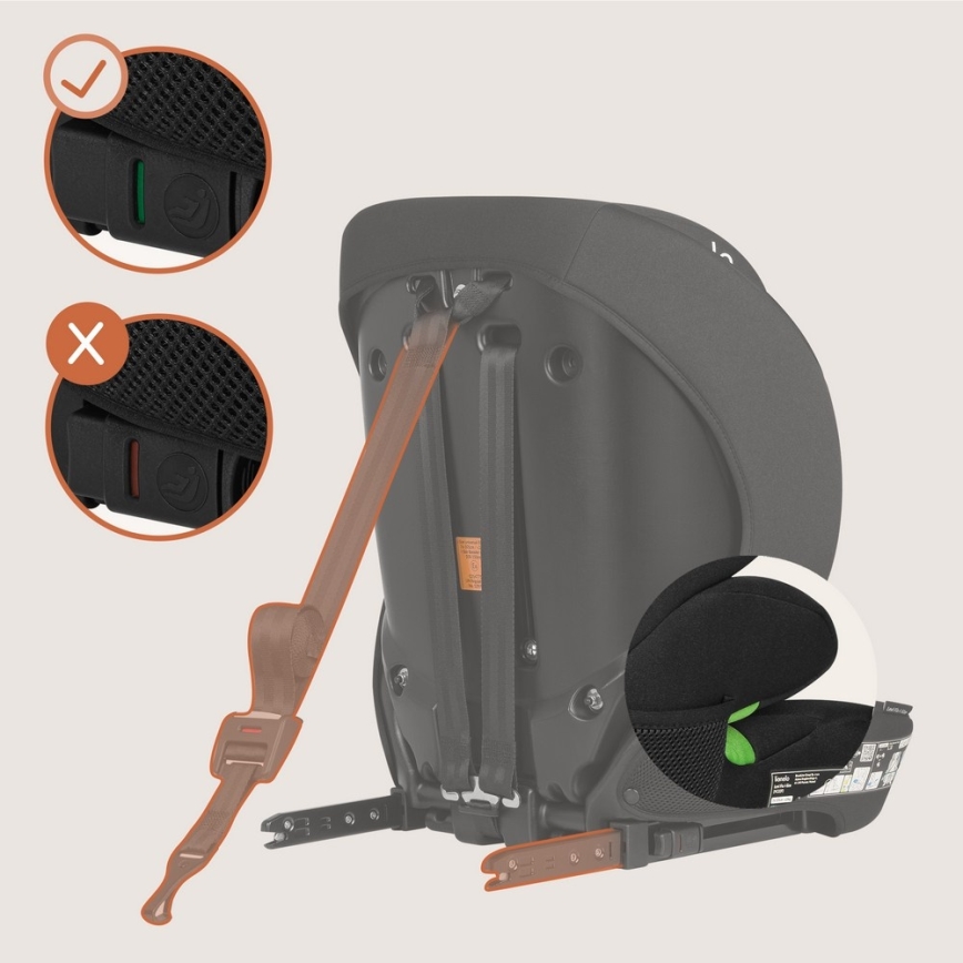 Lionelo - Fotelik samochodowy LEVI FIX i-Size 76-150 cm Czarny karbon