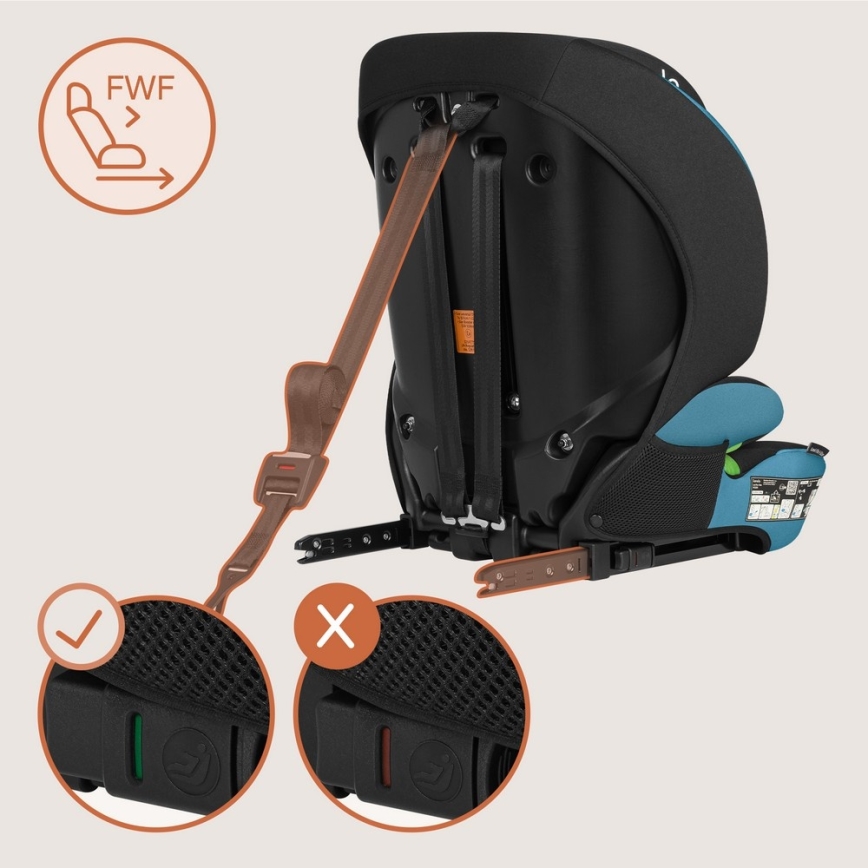 Lionelo - Fotelik samochodowy LEVI FIX i-Size 76-150 cm Kobaltowy