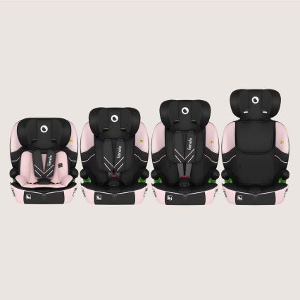 Lionelo - Fotelik samochodowy LEVI FIX i-Size 76-150 cm Pink Baby
