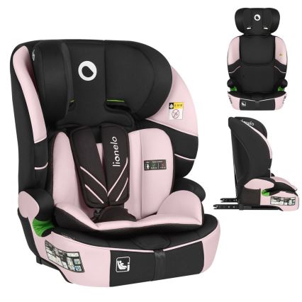 Lionelo - Fotelik samochodowy LEVI FIX i-Size 76-150 cm Pink Baby