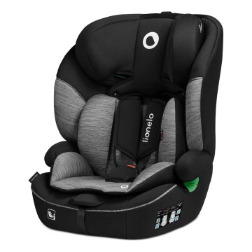 Lionelo - Fotelik samochodowy LEVI i-Size 76-150 cm czarno-szary