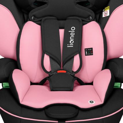 Lionelo - Fotelik samochodowy LEVI i-Size 76-150 cm Różowy Baby