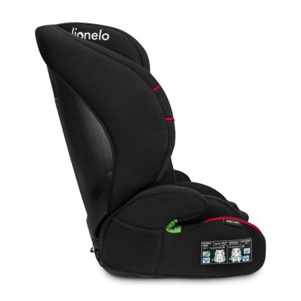Lionelo - Fotelik samochodowy LEVI i-Size 76-150 cm Sportowy Czarny