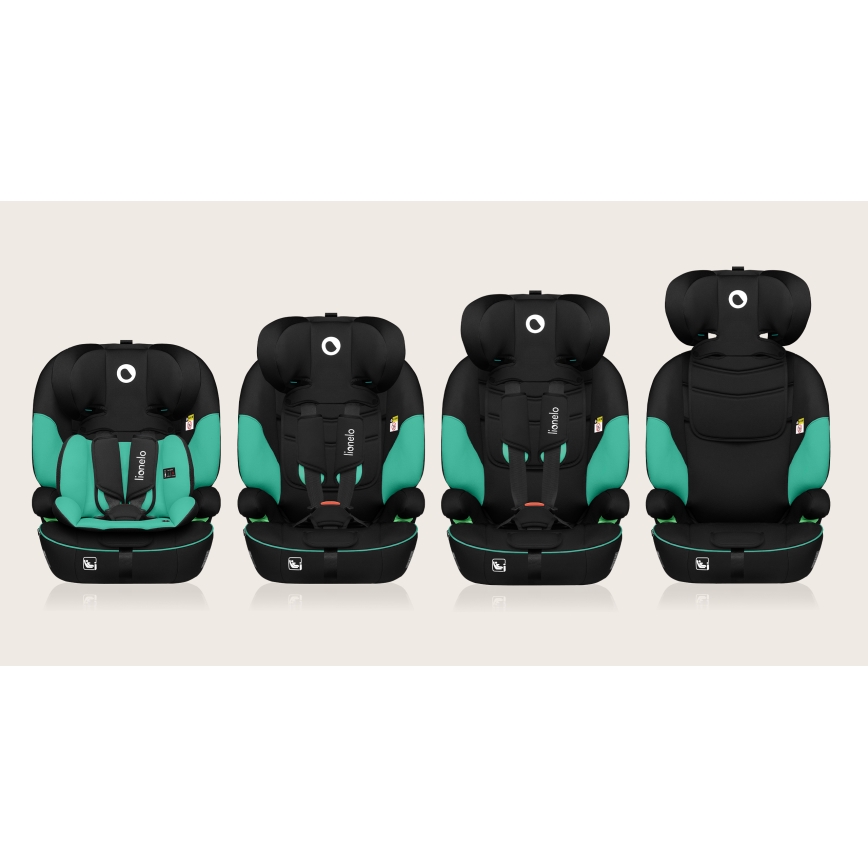 Lionelo - Fotelik samochodowy LEVI i-Size 76-150 cm Zielony Szmaragd