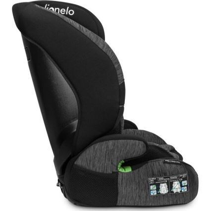 Lionelo - Fotelik samochodowy LEVI ONE i-Size 76-150 cm czarny/szary
