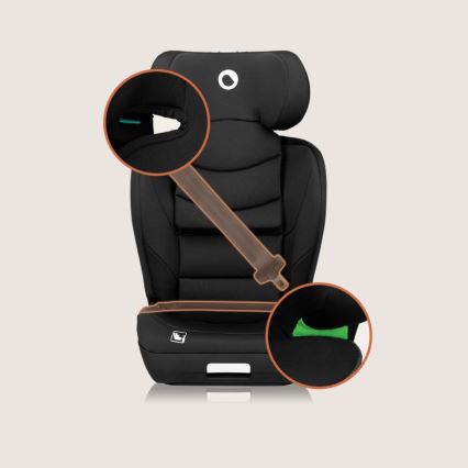 Lionelo - Fotelik samochodowy NEAL i-Size 100-150 cm Czarny Carbon