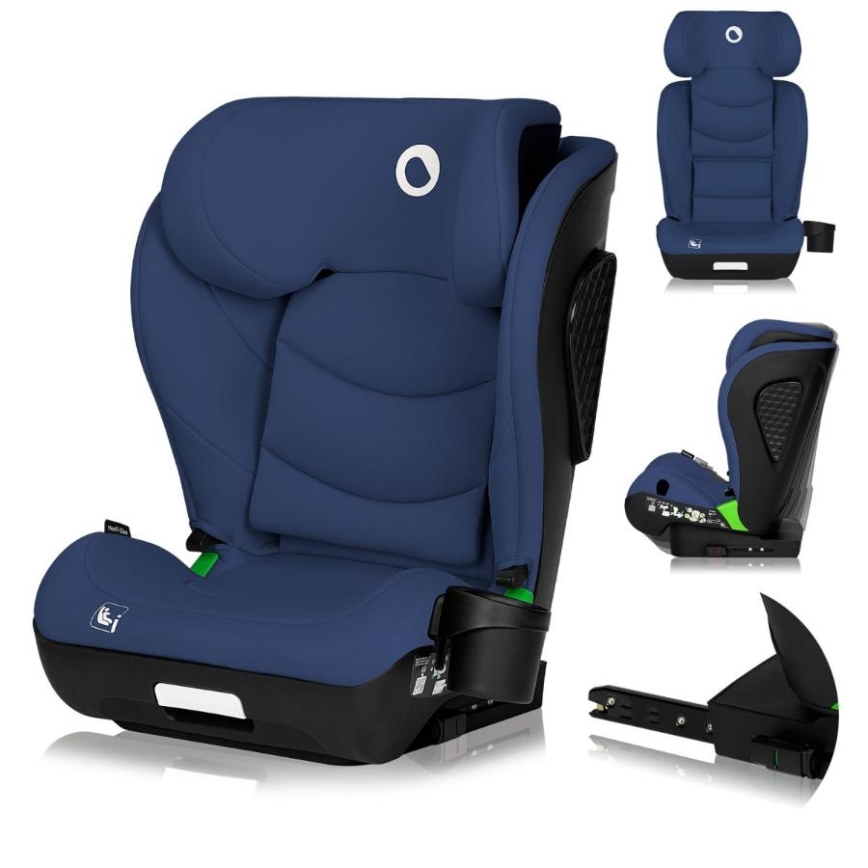 Lionelo - Fotelik samochodowy NEAL i-Size 100-150 cm Granatowy