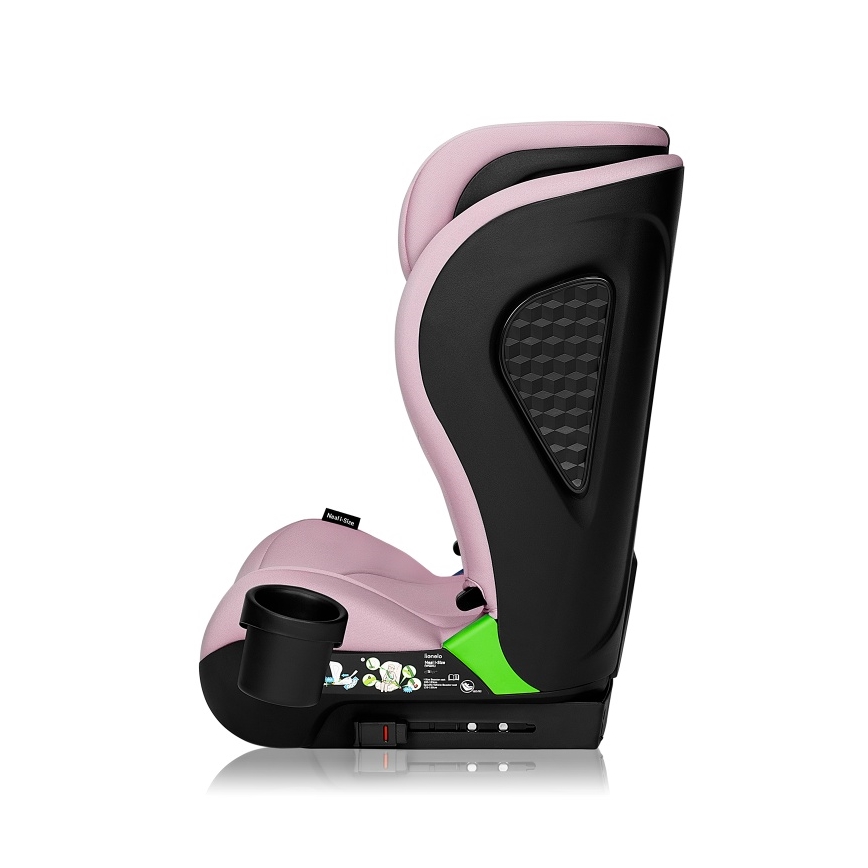 Lionelo - Fotelik samochodowy NEAL i-Size 100-150 cm różowo-liliowy