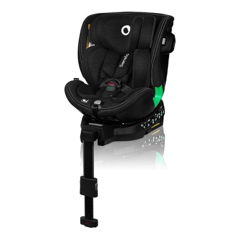 Lionelo - Fotelik samochodowy obrotowy z bazą HARMONY i-Size 40-150 cm czarny