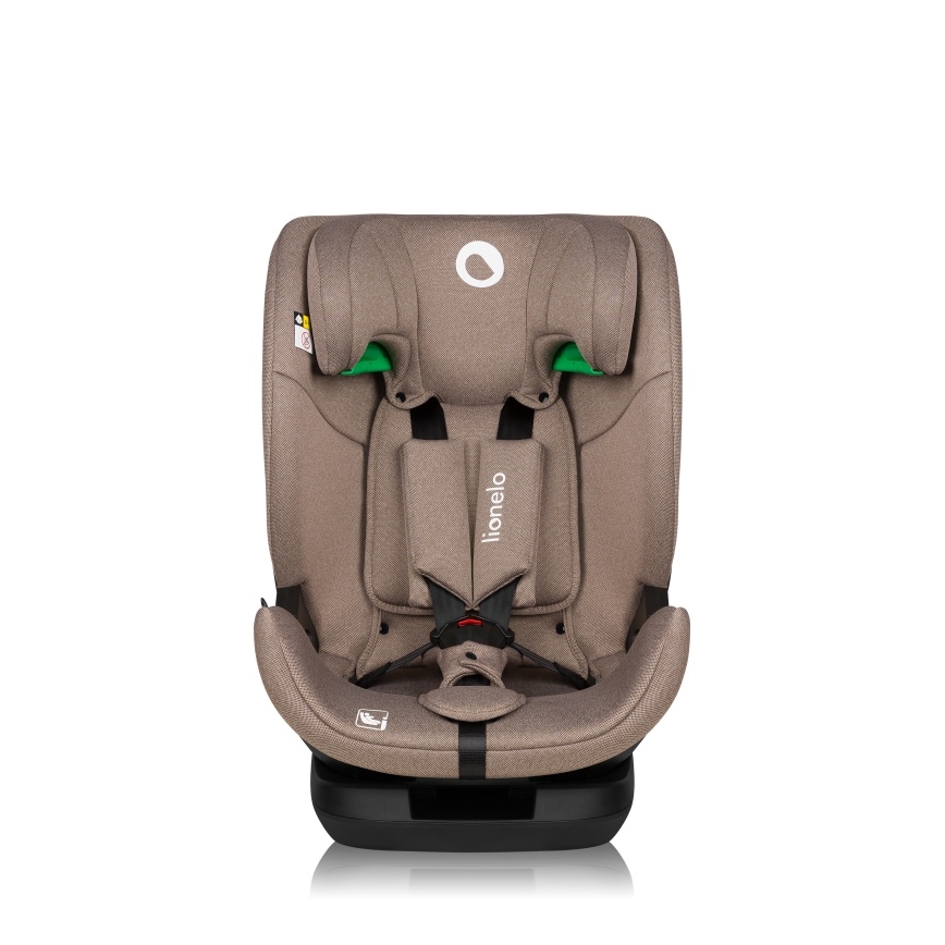 Lionelo - Fotelik samochodowy obrotowy z bazą LAVENDER i-Size 76-150 cm Beżowy Latte