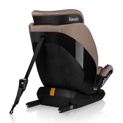 Lionelo - Fotelik samochodowy obrotowy z bazą LAVENDER i-Size 76-150 cm Beżowy Latte