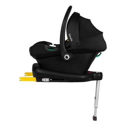 Lionelo - Fotelik samochodowy z bazą ASTRID SET i-Size 40-87 cm Czarny/Szary