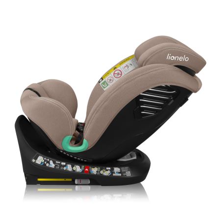 Lionelo - Fotelik samochodowy z obrotową bazą BASTIAAN ONE i-Size 40-150 cm Piaskowy beż