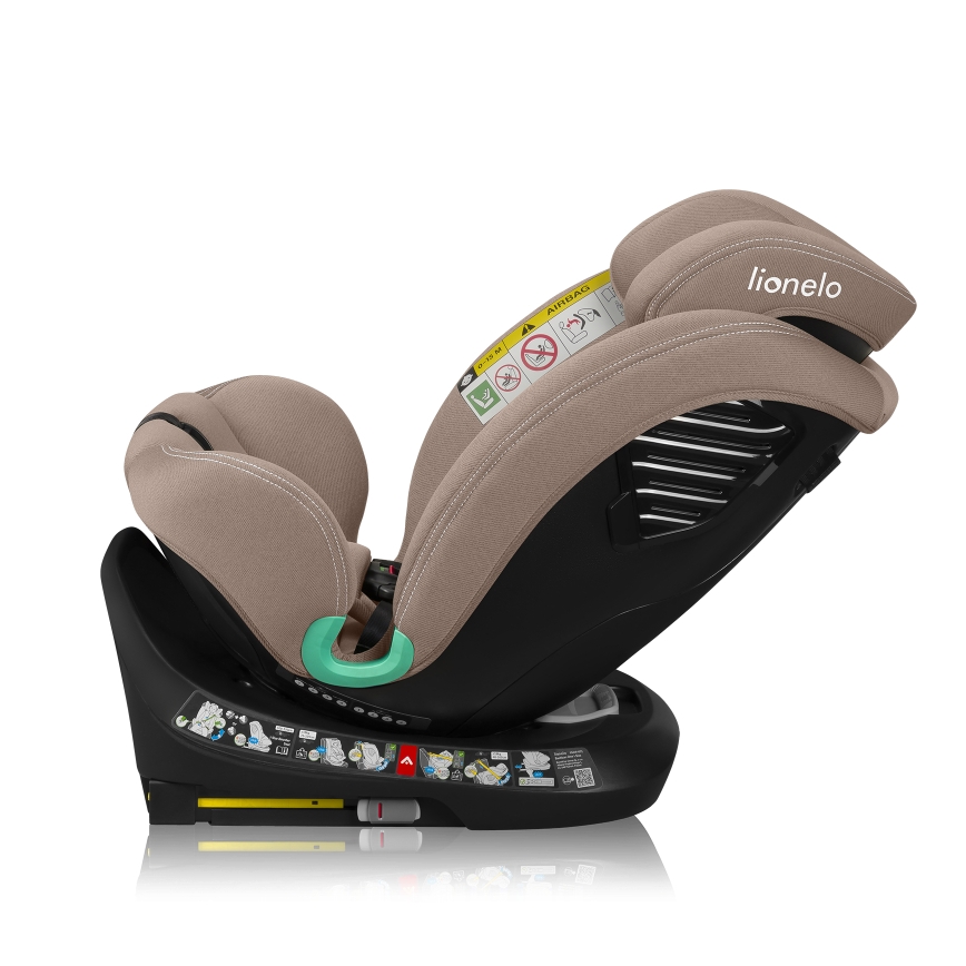 Lionelo - Fotelik samochodowy z obrotową bazą BASTIAAN ONE i-Size 40-150 cm Piaskowy beż
