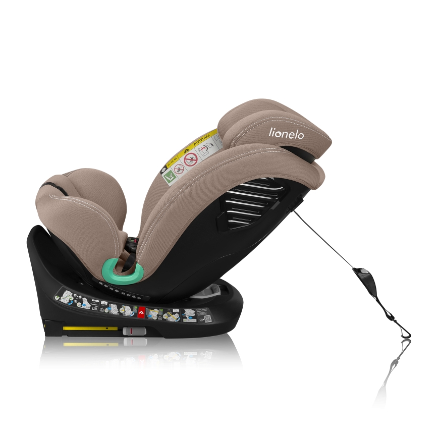 Lionelo - Fotelik samochodowy z obrotową bazą BASTIAAN ONE i-Size 40-150 cm Piaskowy beż