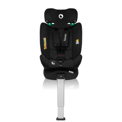 Lionelo - Obrotowy fotelik samochodowy z bazą BRAAM AIR i-Size 40-150 cm Czarny Carbon