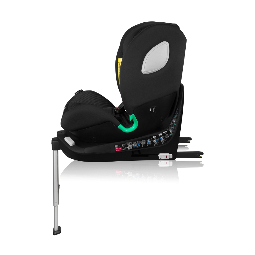 Lionelo - Obrotowy fotelik samochodowy z bazą BRAAM AIR i-Size 40-150 cm Czarny Carbon